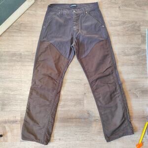 Cherry LA Mixed‎ Media Pants Womens 29 Brown Stirrup Leg Utility Made in USA